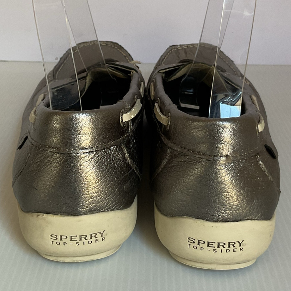 Sperry Top-Sider  Loafers Metallic Bronze Leather Women 9.5M Boat Shoes Comfort - Picture 5 of 13